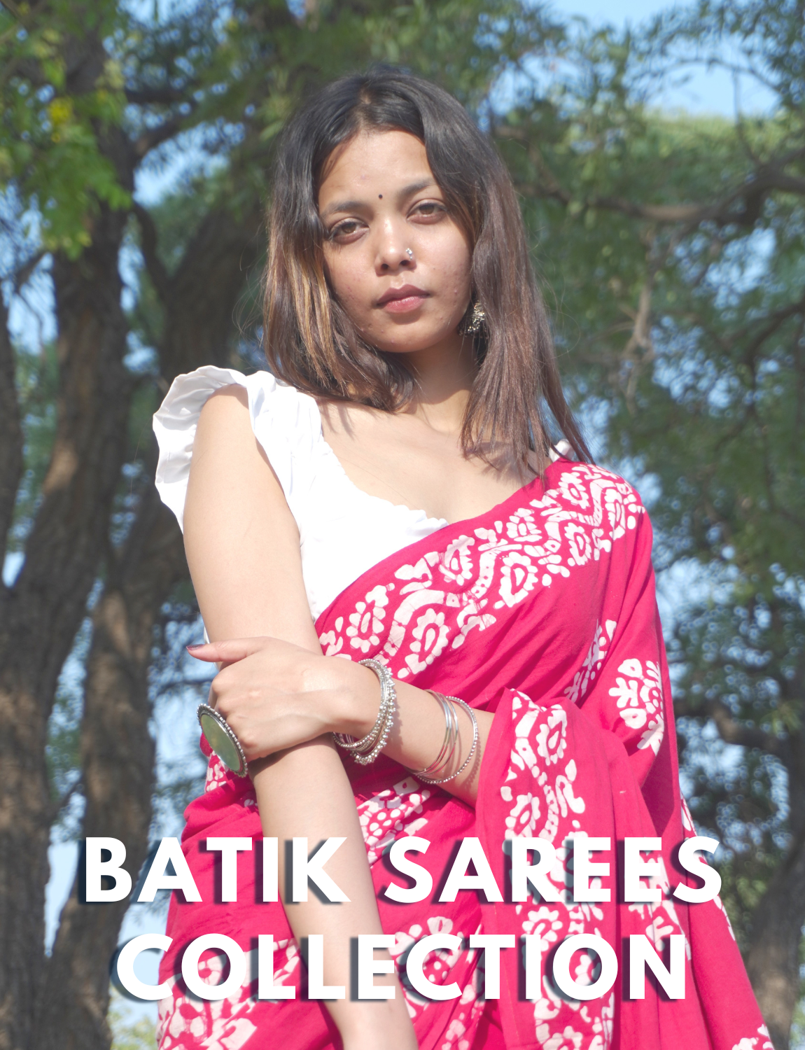 buy batik printed saree in just @999