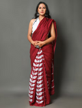 Red pure cotton saree