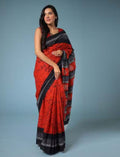 Buy Flower ikat cotton saree 