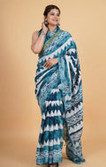 batik printed saree