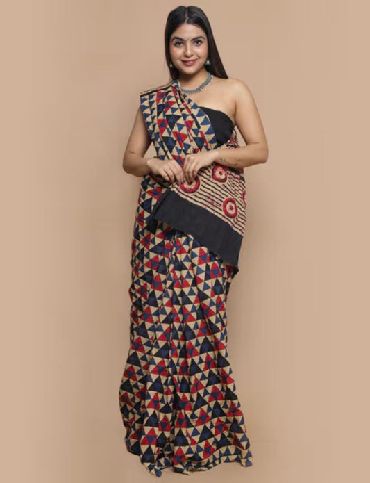  Multicolor Printed cotton saree