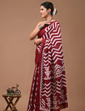 Buy Mahroon leheriya saree