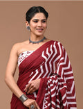 Buy Mahroon leheriya saree