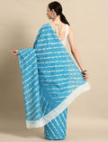 Skyblue leheriya saree