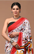 Multicolor bagru print saree