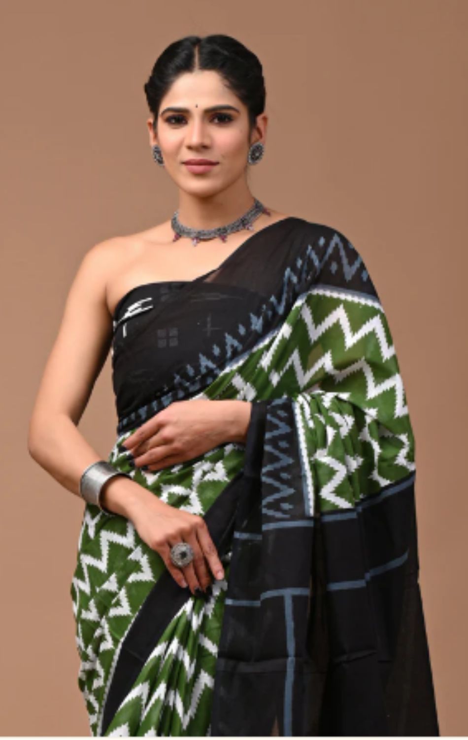 Green Leheriya Saree