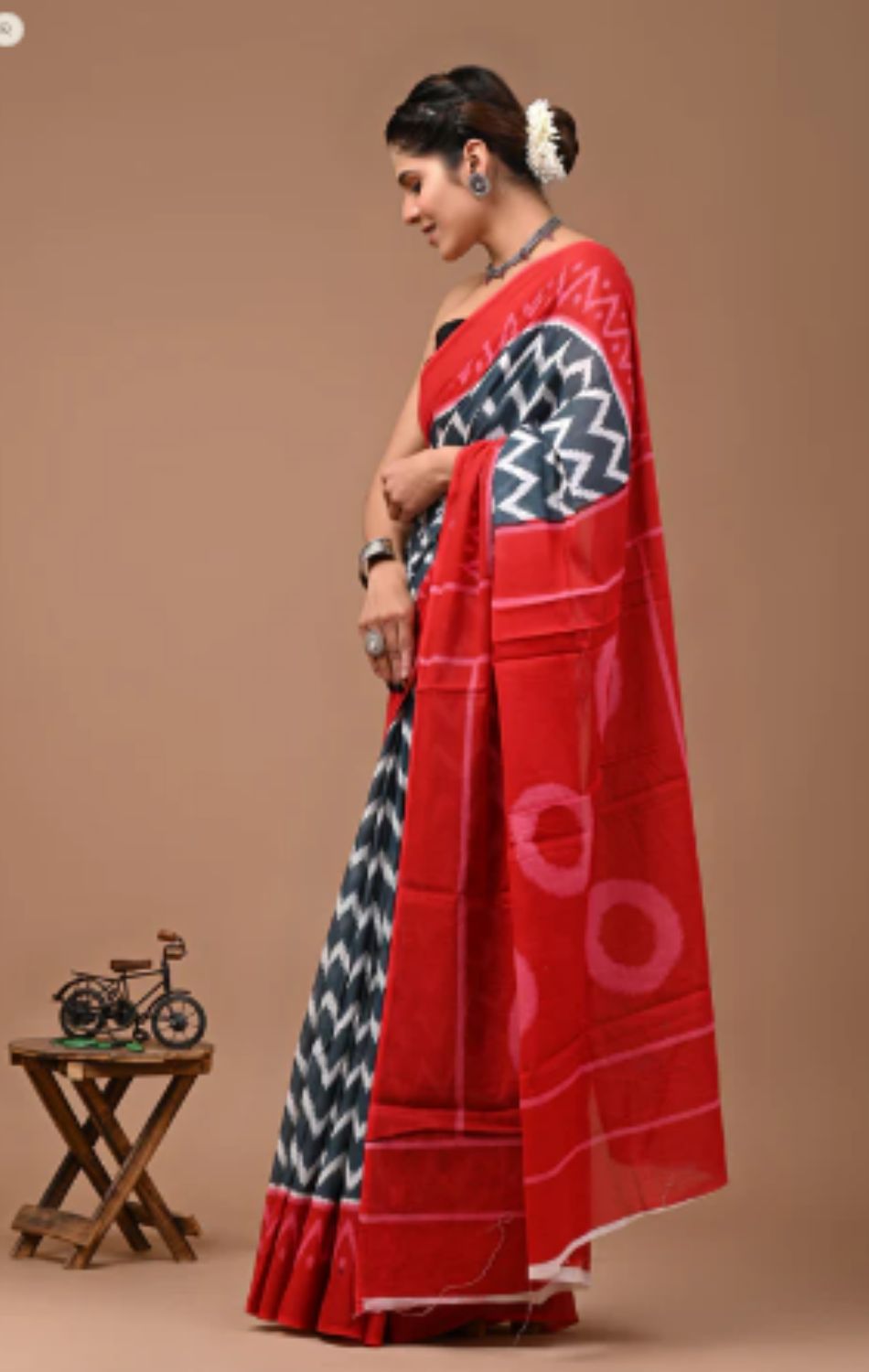 Red south cotton saree 